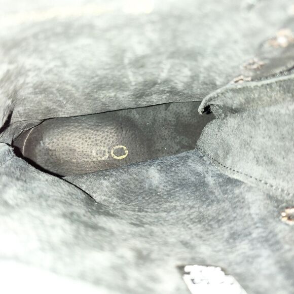 Aldo Combat Boots Mens 11 / 44 Leather Textile Black Gray Lace-Up Portugal - Picture 13 of 14